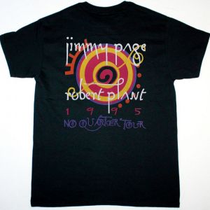JIMMY PAGE ROBERT PLANT NO QUARTER TOUR 1995 NEW BLACK T SHIRT