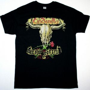 CINDERELLA LONG COLD WINTER TOUR NEW BLACK T SHIRT