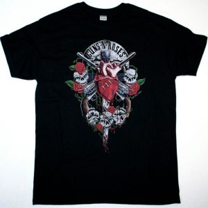 GUNS N ROSES 1990 TSHIRT NEW BLACK T-SHIRT