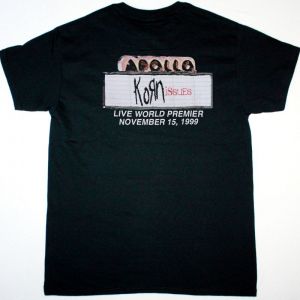 KORN ISSUES LIVE WORLD PREMIER APOLLO CONCERT NEW BLACK T-SHIRT