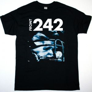 FRONT 242 NO COMMENT NEW BLACK T-SHIRT