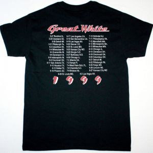 GREAT WHITE TOUR 99 NEW BLACK-TSHIRT