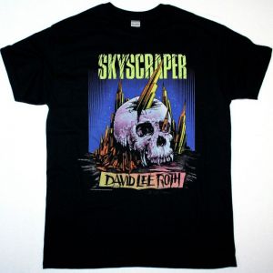 DAVID LEE ROTH SKYSCRAPER WORLD TOUR NEW BLACK T-SHIRT