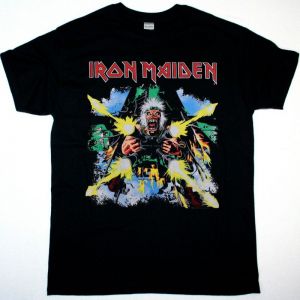 IRON MAIDEN SHOOT THAT FUKKER NO PRAYER TOUR NEW BLACK T-SHIRT