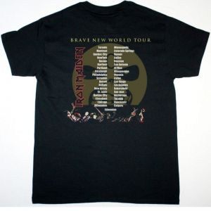 IRON MAIDEN BRAVE NEW WORLD TOUR NEW BLACK T-SHIRT