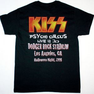 KISS LOS ANGELES DODGERS HALLOWEEN NIGHT CONCERT NEW BLACK T-SHIRT