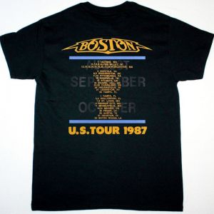 BOSTON US TOUR 87 NEW BLACK T SHIRT