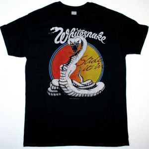 WHITESNAKE SLIDE IT IN TOUR NEW BLACK T-SHIRT