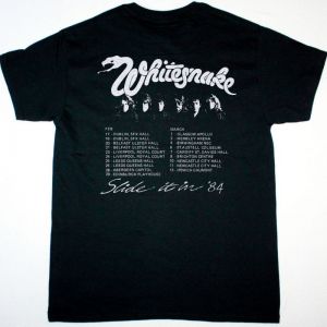WHITESNAKE SLIDE IT IN TOUR NEW BLACK T-SHIRT
