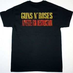 GUNS N ROSES BAND APPETITE FOR DESTRUCTION NEW BLACK T-SHIRT