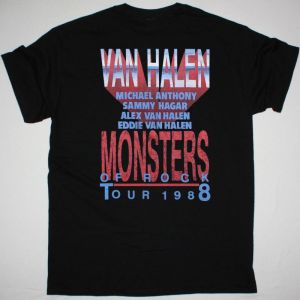 VAN HALEN MONSTERS OF ROCK CONCERT  NEW BLACK T SHIRT