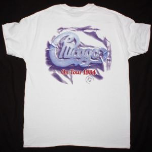 CHICAGO ON TOUR 1984 NEW WHITE T-SHIRT