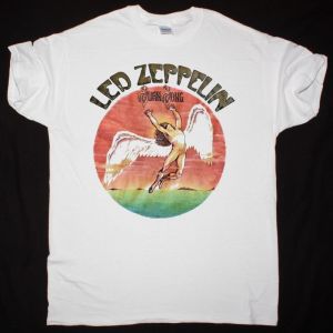 LED ZEPPELIN SWAN SONG WHITE NEW WHITE T SHIRT