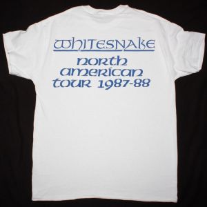 WHITESNAKE NORTH AMERICA TOUR NEW WHITE T-SHIRT