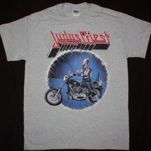 JUDAS PRIEST DEFENDERS OF THE FAITH TOUR NEW SPORT GREY T-SHIRT