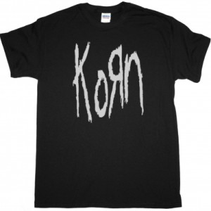 KORN LOGO NEW BLACK T-SHIRT