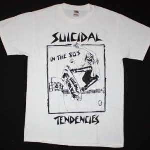 SUICIDAL TENDENCIES IN THE 80'S  NEW WHITE T-SHIRT