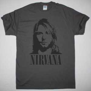 NIRVANA KURT COBAIN NEW GREY CHARCOAL T-SHIRT
