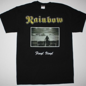 RAINBOW FINYL VINYL 96 NEW BLACK T-SHIRT