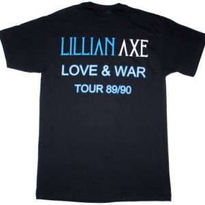 LILLIAN AXE LOVE+ WAR '89  NEW BLACK T-SHIRT