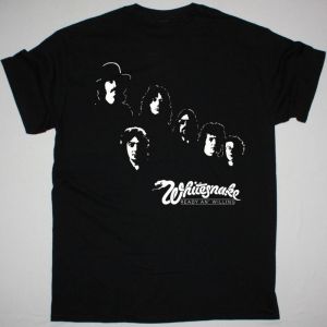WHITESNAKE EUROPEAN TOUR 1980 NEW BLACK T-SHIRT