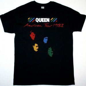 QUEEN AMERICAN TOUR 82 NEW BLACK T-SHIRT