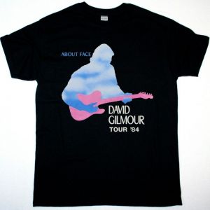 DAVID GILMOUR ABOUT FACE TOUR 1984 NEW BLACK T-SHIRT