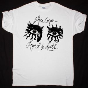 ALICE COOPER LOVE IT TO DEATH 1971 NEW WHITE T SHIRT