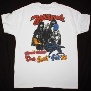 WHITESNAKE SNAKE RATTLE AND ROLL 88 NEW WHITE T-SHIRT