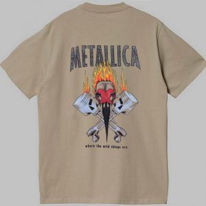 METALLICA WHERE THE WILD THINGS ARE NEW KAKHI T-SHIRT