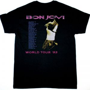 BON JOVI KEEP THE FAITH WORLD TOUR NEW BLACK T SHIRT