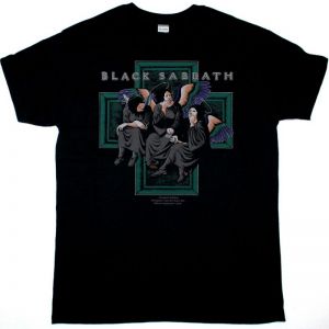 BLACK SABBATH SMOKING ANGELS VAULT NEW BLACK T-SHIRT