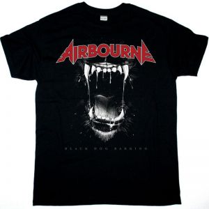 AIRBOURNE BLACK DOG BARKING NEW BLACK T-SHIRT