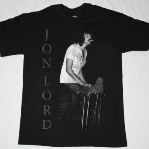 JON LORD LOGO R.I.P.  NEW BLACK T-SHIRT