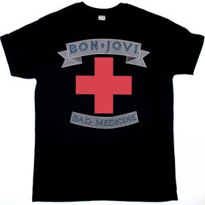 BON JOVI BAD MEDICINE THE BOYS ARE BACK NEW BLACK T SHIRT