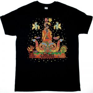 SANTANA HEAVEN SMILES NEW BLACK T-SHIRT