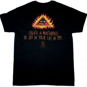 SANTANA HEAVEN SMILES NEW BLACK T-SHIRT