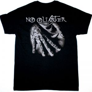JIMMY PAGE ROBERT PLANT NO QUARTER NEW BLACK T SHIRT
