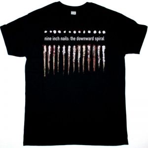NINE INCH NAILS DOWNWARD SPIRAL  NEW BLACK T-SHIRT