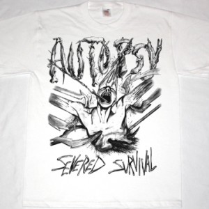 AUTOPSY SEVERED SURVIVAL'89  NEW WHITE T-SHIRT