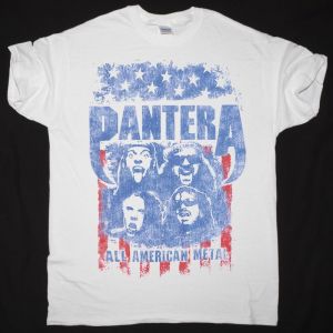 PANTERA ALL AMERICAN METAL NEW WHITE T SHIRT