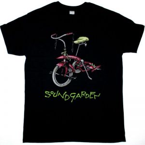 SOUNDGARDEN BICYCLE PUSHEAD NEW BLACK T SHIRT