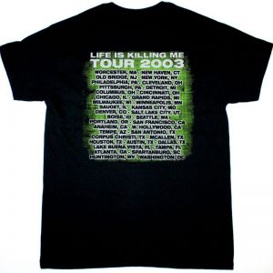 TYPE O NEGATIVE LIFE IS KILLING ME TOUR NEW BLACK T-SHIRT