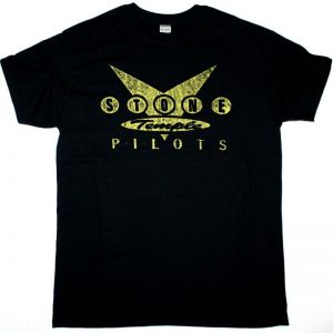 STONE TEMPLE PILOTS STP DISTRESSED LOGO NEW BLACK T SHIRT
