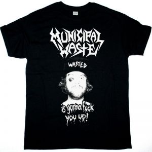 MUNICIPAL WASTE WASTED NEW BLACK T-SHIRT