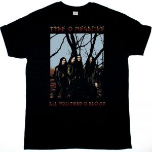 TYPE O NEGATIVE ALL YOU NEED IS BLOOD NEW BLACK T-SHIRT
