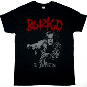 BLITZKID LET FLOWERS DIE NEW BLACK T-SHIRT