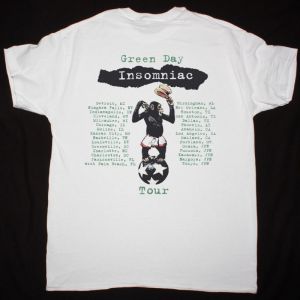 GREEN DAY INSOMNIAC TOUR NEW WHITE T SHIRT