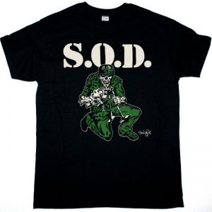 S.O.D. SCHIZM TOUR 1985 NEW BLACK T-SHIRT