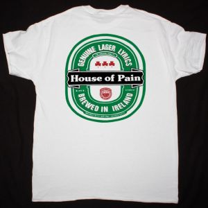 HOUSE OF PAIN HEINIKEN TEE NEW WHITE T-SHIRT